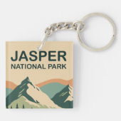 Porte-clés Jasper National Park Canada Scenic Nature Art (Dos)