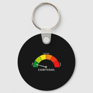 Porte-clés Jauge de cortisol bas drôle de biologie psychologi