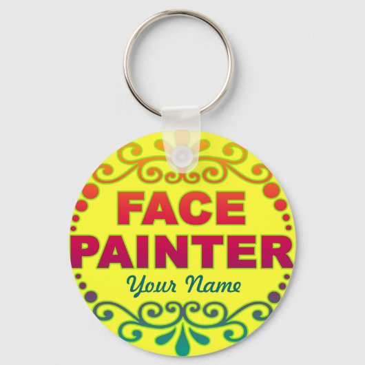 Porte-clés Jaune arc-en-ciel (Recto)