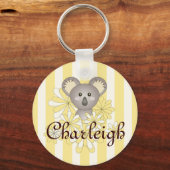 Porte-clés Jaune Bébé Caricature Bébé Koala Enfants (Recto)