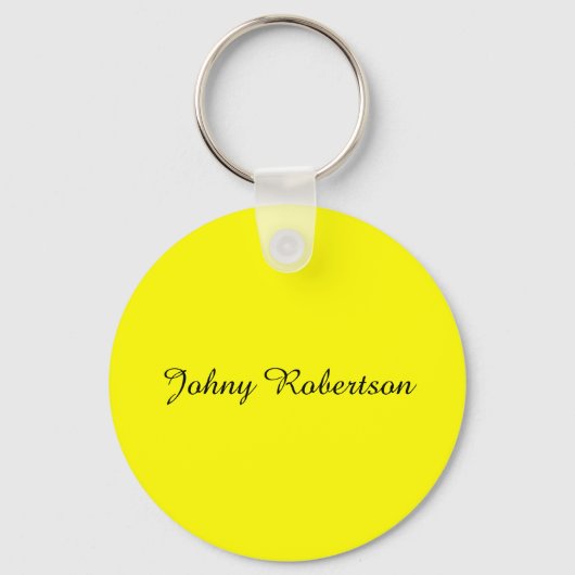 Porte-clés Jaune Clair Élégant Professionnel Moderne (Recto)