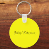Porte-clés Jaune Clair Élégant Professionnel Moderne (Recto)