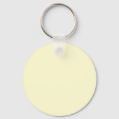 Porte-clés Jaune clair uni élégant professionnel moderne (Verso)