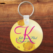 Porte-clés Jaune Daffodique 3d Monogramme (Recto)