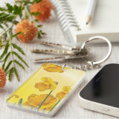 Porte-clés Jaune Narcisse Daffodique (Devant droit)