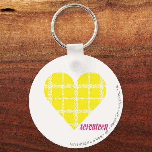 Porte-clés Jaune plaid 2 (Recto)