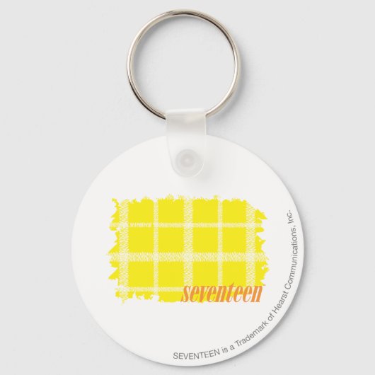 Porte-clés Jaune plaid 3 (Recto)