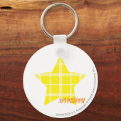 Porte-clés Jaune plaid 4 (Recto)