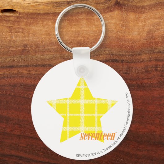 Porte-clés Jaune plaid 4 (Recto)