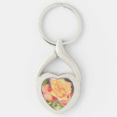 PORTE-CLÉS JAUNE ROSE VALENTINE PORTE - CLÉ (Devant)