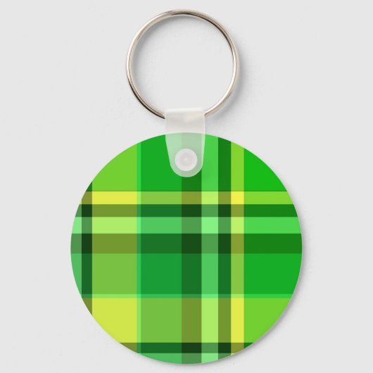 Porte-clés Jaune vert plaid (Recto)
