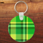Porte-clés Jaune vert plaid (Recto)