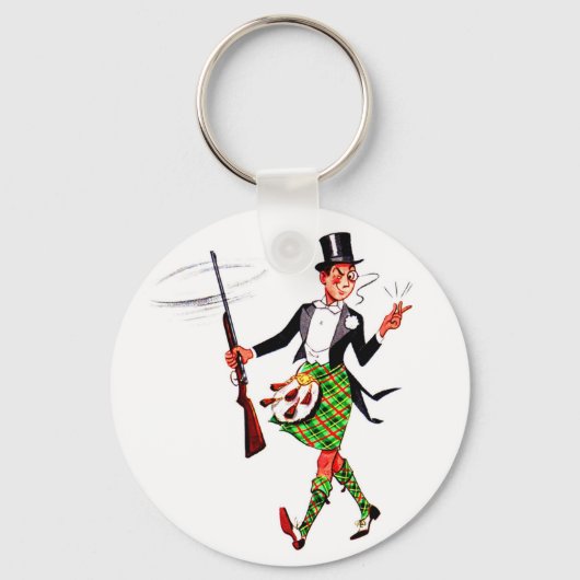 Porte-clés jaunty Scotsman avec fusil (Recto)