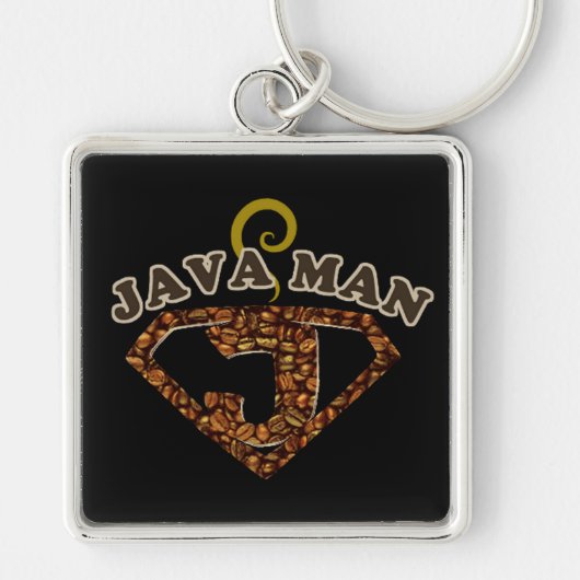 Porte-clés Java Man Coffee Humor Key Chain (Devant)