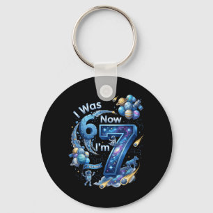 Porte-clés J'avais 6 ans J'ai 7 ans 7e anniversaire 67 Astron
