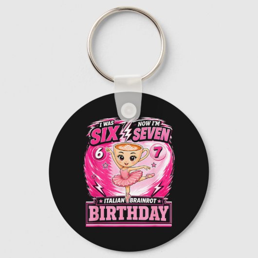 Porte-clés J'avais 6 ans maintenant j'ai 7 ans 7e anniversair (Recto)