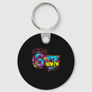 Porte-clés J'avais 6 ans maintenant j'ai 7 ans anniversaire,