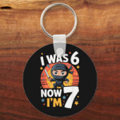 Porte-clés J'avais 6 ans maintenant j'ai 7 ans Ninja Septième (Recto)