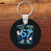 Porte-clés J'avais 6 ans Maintenant j'ai 7 ans Six Sept Brain (Recto)