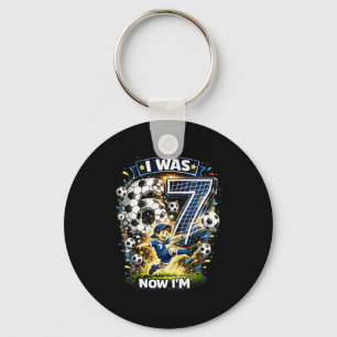 Porte-clés J'avais 6 ans maintenant j'ai 7 ans Six Sept Footb