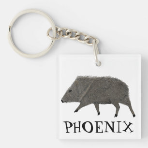 Porte-clés Javelina PHOENIX Désert Peccaire Animaux Sauvages 