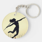 Porte-clés javelot jeteuse fille (Dos)