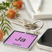 Porte-clés Jaylyn Nom Élément Chimique Tableau Périodique (Devant Droit)