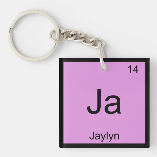 Porte-clés Jaylyn Nom Élément Chimique Tableau Périodique (Devant)