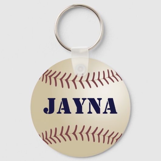 Porte-clés Jayna Baseball Keychain par 369MyName (Recto)
