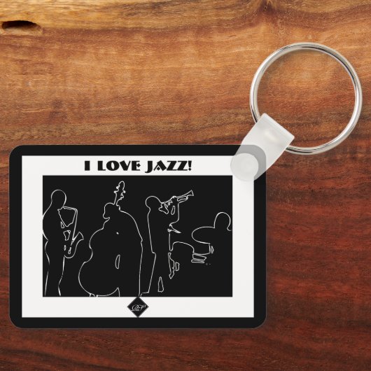 Porte-clés Jazz band J'aime Jazz (Recto)