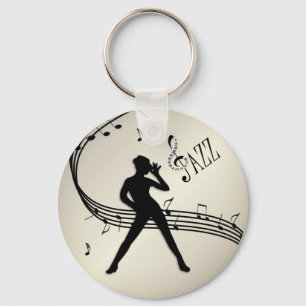 Porte-clés Jazz Dance Golden Music Keychain