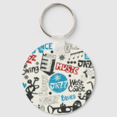 Porte-clés Jazz Doodle : Mélange de Musique Eclectique (Verso)