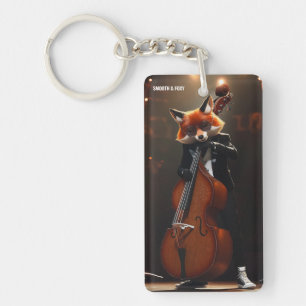Porte-clés jazz Lumières de scène Bassiste Renard