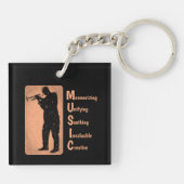 Porte-clés Jazz Trumpet Player Porte - clé de musique (Dos)