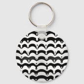 Porte-clés Jazzy Black and White Meling Zebra Stripes (Recto)