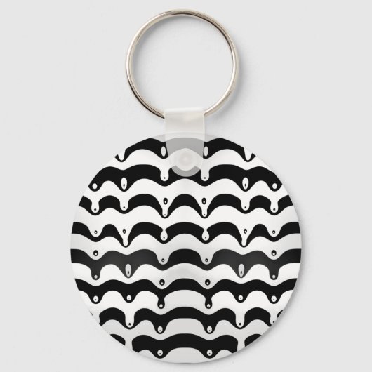 Porte-clés Jazzy Black and White Meling Zebra Stripes (Recto)