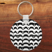 Porte-clés Jazzy Black and White Meling Zebra Stripes (Verso)
