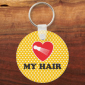 Porte-clés J'Coeur Mes Cheveux Mode (Recto)