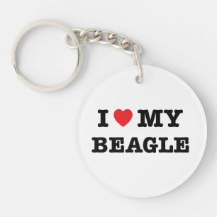 Porte-clés J'Coeur Mon Beagle Porte - clé acrylique