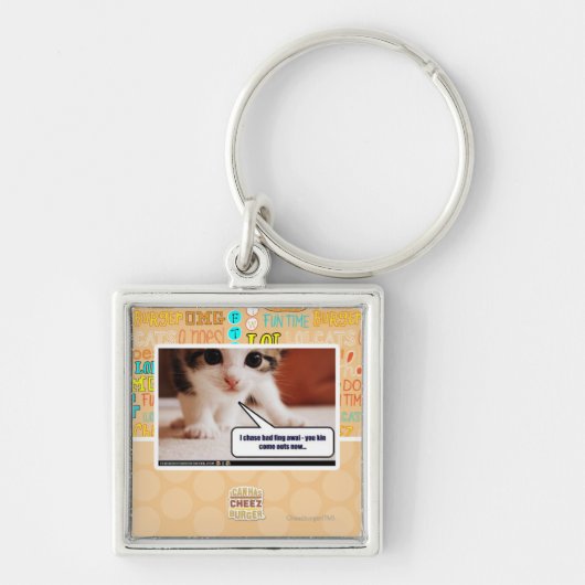 Porte-clés Je chasse le mauvais awai fing (Devant)