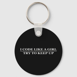 Porte-clés Je code comme une fille