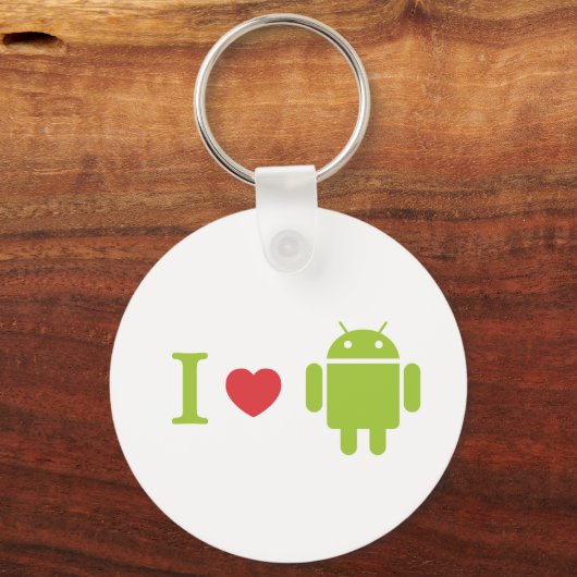 Porte-clés Je coeur Android (Recto)
