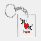 Porte-clés Je Coeur Dragons (Devant gauche)