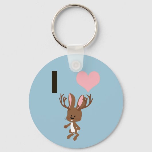 Porte-clés Je coeur Jackalope (Recto)