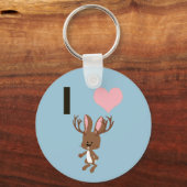 Porte-clés Je coeur Jackalope (Recto)
