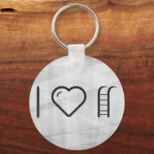 Porte-clés Je Coeur Suspendu les échelles (Recto)