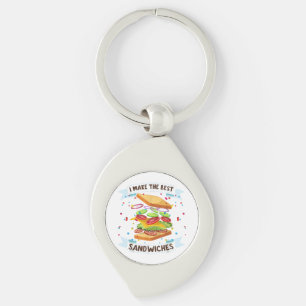Porte-clés Je confectionne les meilleurs sandwichs pour les a