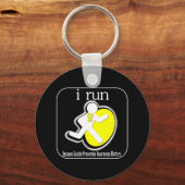 Porte-clés Je cours parce que la prévention du suicide compte (Recto)