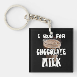 Porte-clés Je cours pour le lait chocolaté Running