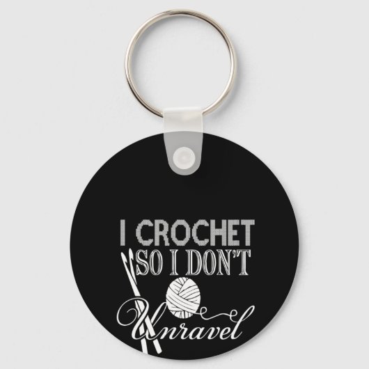 Porte-clés Je Crochet donc je ne démêle pas (Recto)